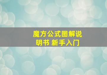 魔方公式图解说明书 新手入门